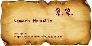 Németh Manuéla névjegykártya